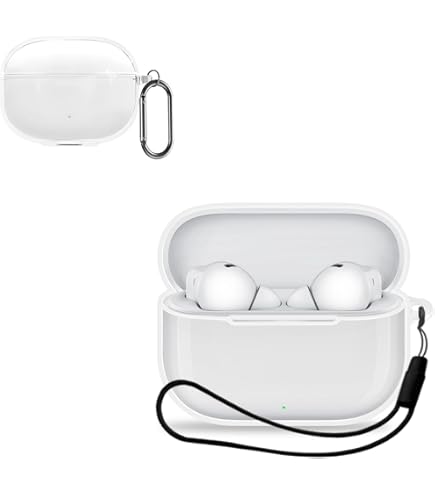 HUAWEI FreeBuds 4 ケース ホワイト シリコン カラビナ付き Amazon | For HUAWEI FreeBuds SE 4 ANC ケース [HVUYAL] 紛失防止用の